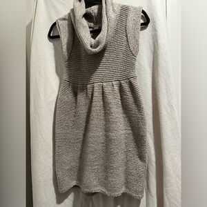 Short sleeve cowl sweater dress